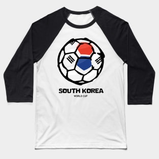 South Korea Football Country Flag Baseball T-Shirt